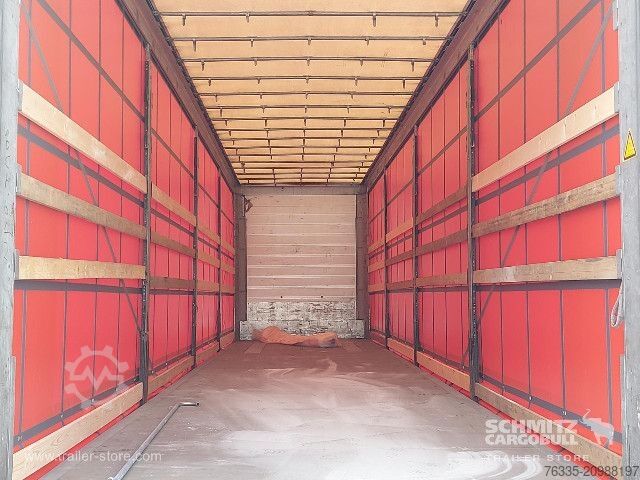 Open semitrailer with tarp Schmitz Cargobull Curtainsider Mega