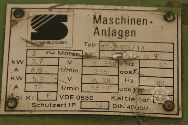 Milling motor for edge processing machines Schwabedissen 2KF16/14