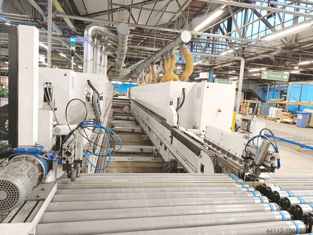 LINE OF DOUBLE SIDE SIZING/EDGE BANDING HOMAG KFL 526 EDGETEC D 610 + TBL100 + TDL310
