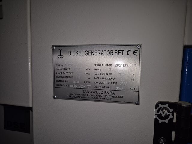 Dieselgenerator Yavac SL250