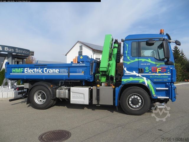 Kipper LKW MAN TGS 18.420 4x4H BL HMF,Elektrokran 1820 K4 RC