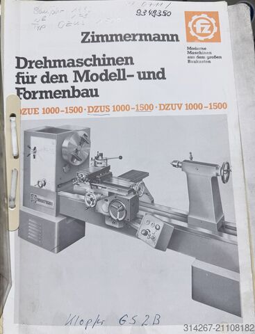 Drechselbank / Drehmaschine Zimmermann DZUS-1500