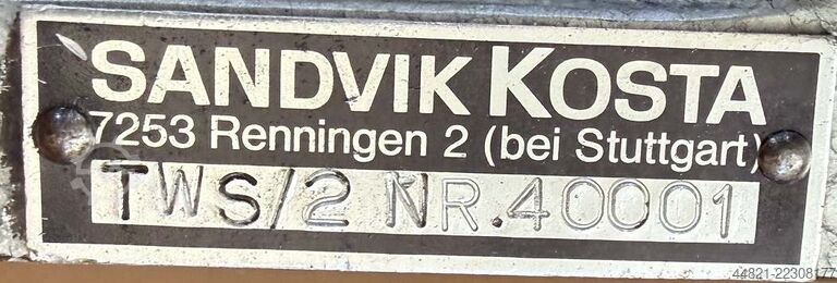 Horizontal/vertical rapid indexing unit SANDVIK KOSTA TWS/2