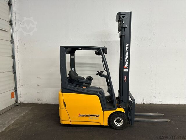 Elektro 3 Rad-Stapler Jungheinrich EFG 216k - TRIPLEX 6,5 m - 999 Stunden !!!