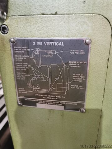 Vertical milling machine Cincinnati 2MI