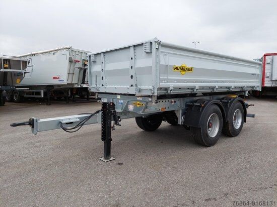 Three-way tipper trailer HUMBAUR HTK195024 TANDEM 3-SEITENKIPPER VERZINKT, SAF-ACHSEN,