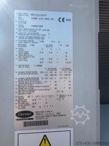 Kühler Carrier Carrier Chiller 30RBP-430-0095-PE