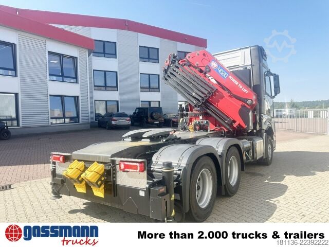 Standard tractor unit Mercedes-Benz Arocs 2653 6x4, Kran HMF 4020, Funk, Retarder