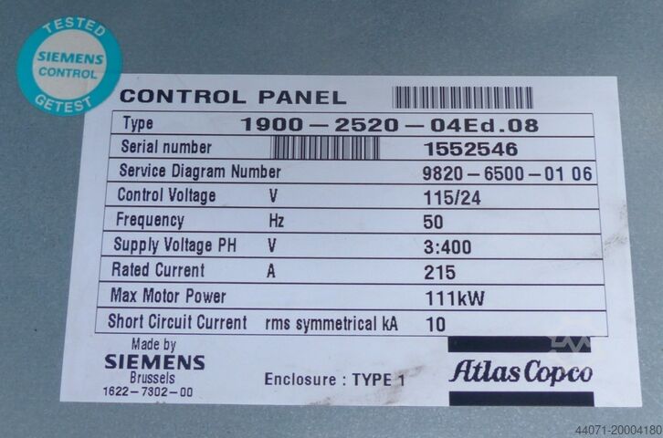 Screw compressor GA90FF Atlas Copco GA90FF