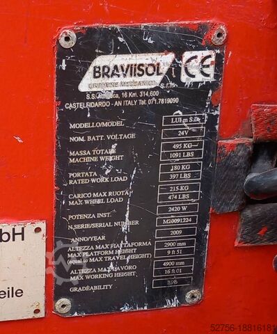 Hebebühne Bravi Leonardo Lui Mini