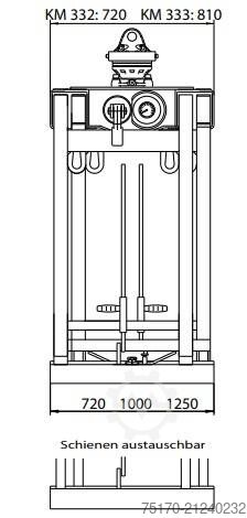 Fahrladekran Kinshofer Palettenzange / Zange KM 332 V - 1100 / NEU lagern