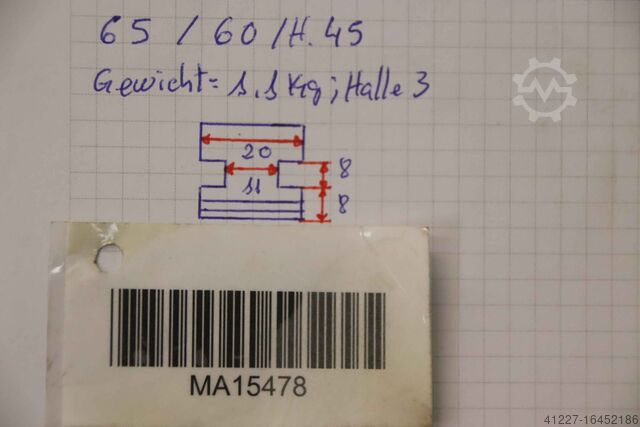 Interchangeable jaws unbekannt Breite 20 mm