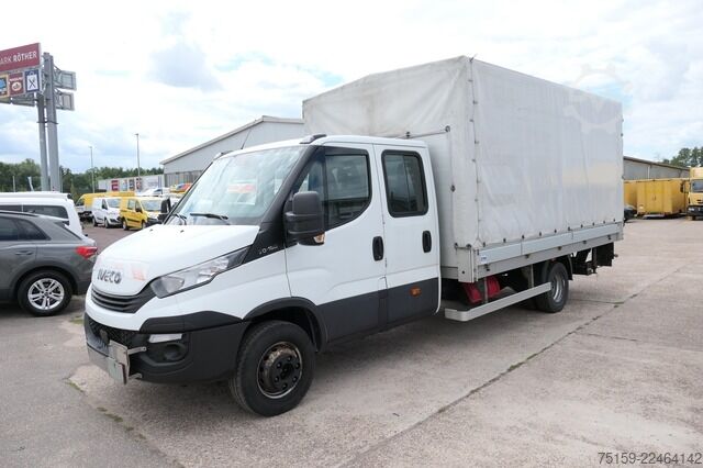 Transporter mit Pritsche & Plane iveco Daily 70C18H D70C DoKa LBW Klima Tempomat Standheizung COC