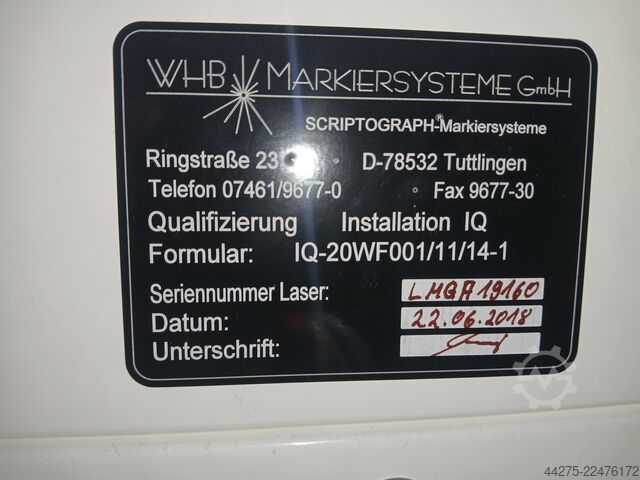 Fiber laser Lasit Scriptograph CompactMark G 5Fly Kurzplus