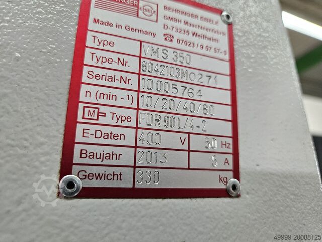 Cold saws Behringer Eisele VMS 350