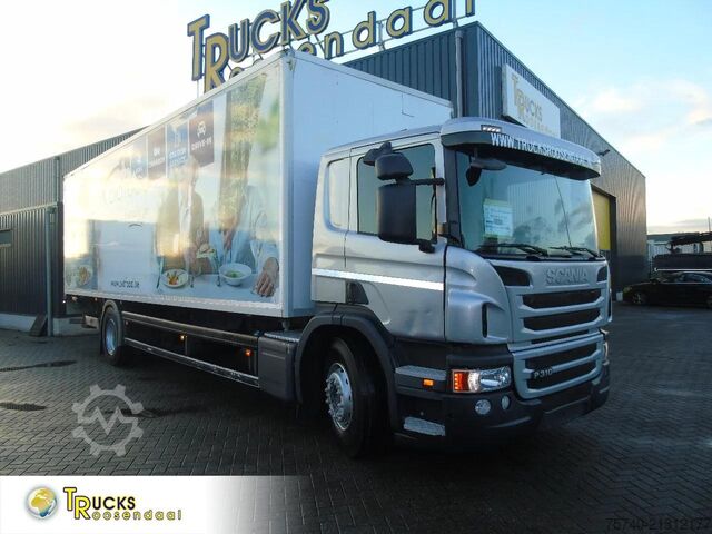 Box body Scania P 310 + EURO 5 + LIFT + 19T