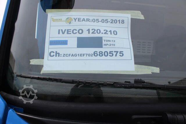 Box body Iveco Eurocargo 120E21 + LIFT + EURO 6 + 2 PIECES IN ...