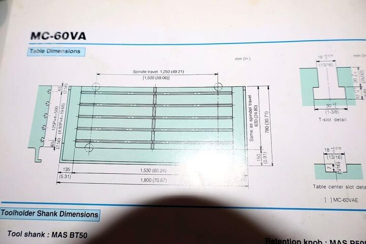 Vertical machining center Okuma MC-60VAE