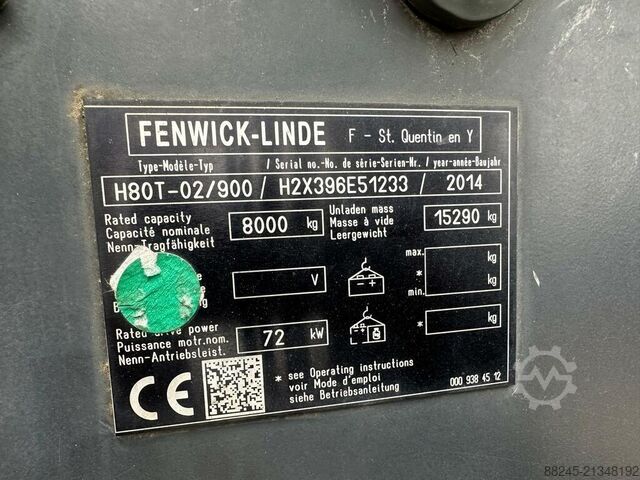 VS-22557 LPG forklift Linde H80T DUO Pallet LINDE H80T