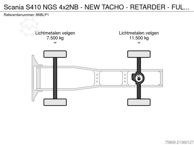 Standard-SZM Scania S410 NGS 4x2NB - NEW TACHO - RETARDER - FULL AI...