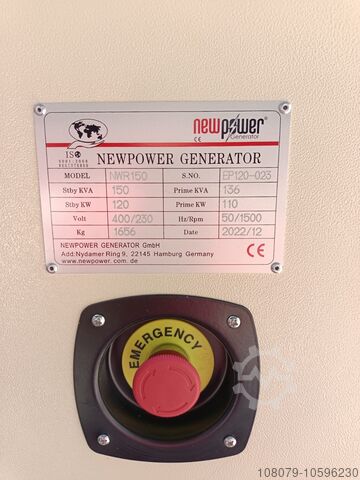 135kVA New Emergency Diesel Generator Newpower Generator Stromaggregat NWR150 Notstrmaggregat Diesel Generator
