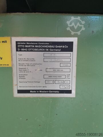 Formatkreissäge Martin T71 V143314
