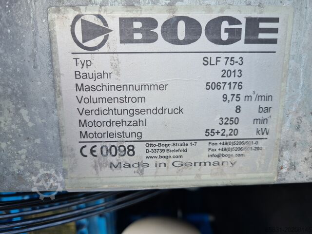 Screw compressor BOGE SLF 75 - 3