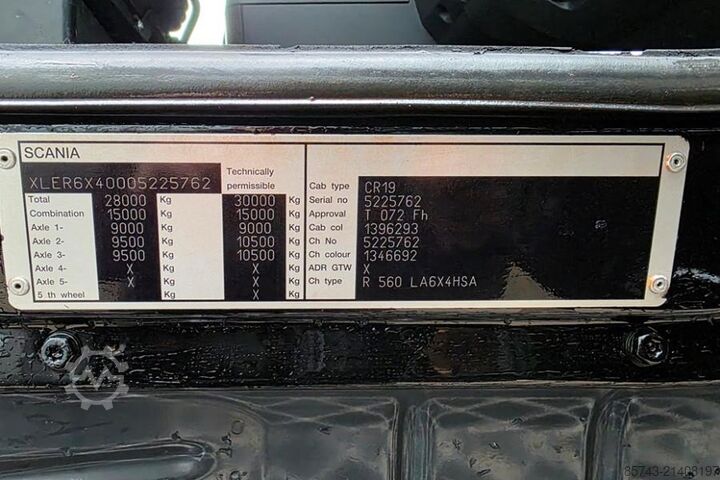 Standard tractor Scania R560 6x4 Dutch Registration, Diesel, 6x4 Drive, Sc