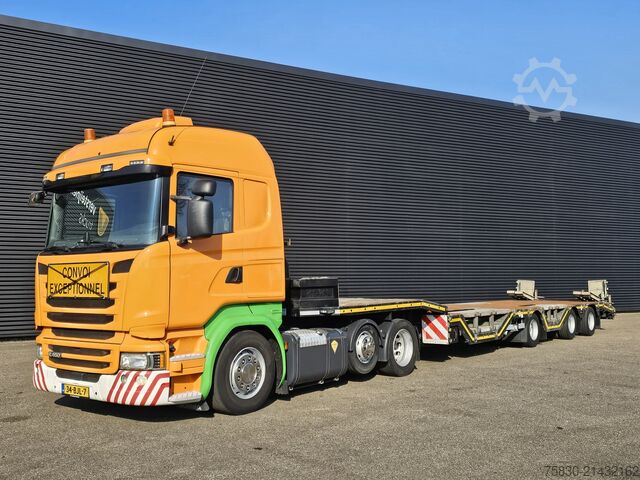 Volume-SZM Scania R450 6x2 + NOOTEBOOM 3 AXLE TRAILER / LOW LOADER