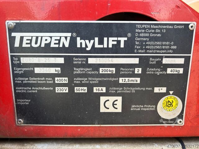 Lkw-Arbeitsbühne MERCEDES-BENZ Spinter 311 / Teupen EURO B 25 T