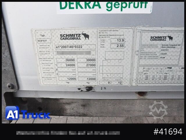 Auflieger mit Pritsche & Plane SCHMITZ Speed Curtain, Lift 455/40 R 22.5, Hubdach,