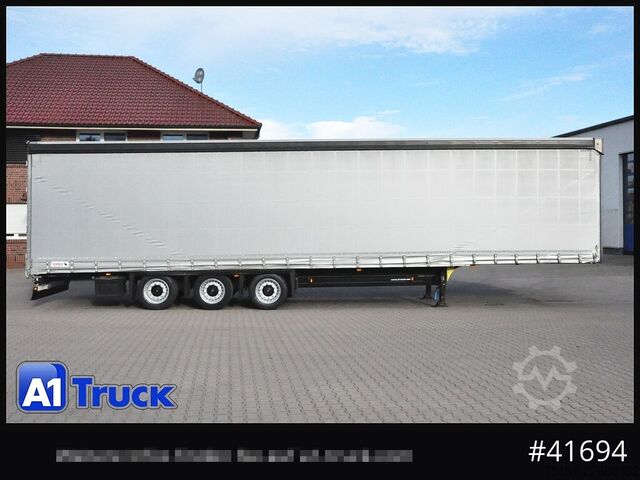 Auflieger mit Pritsche & Plane SCHMITZ Speed Curtain, Lift 455/40 R 22.5, Hubdach,