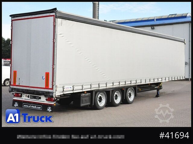 Auflieger mit Pritsche & Plane SCHMITZ Speed Curtain, Lift 455/40 R 22.5, Hubdach,