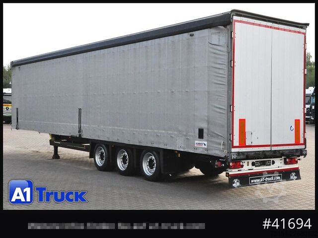Auflieger mit Pritsche & Plane SCHMITZ Speed Curtain, Lift 455/40 R 22.5, Hubdach,
