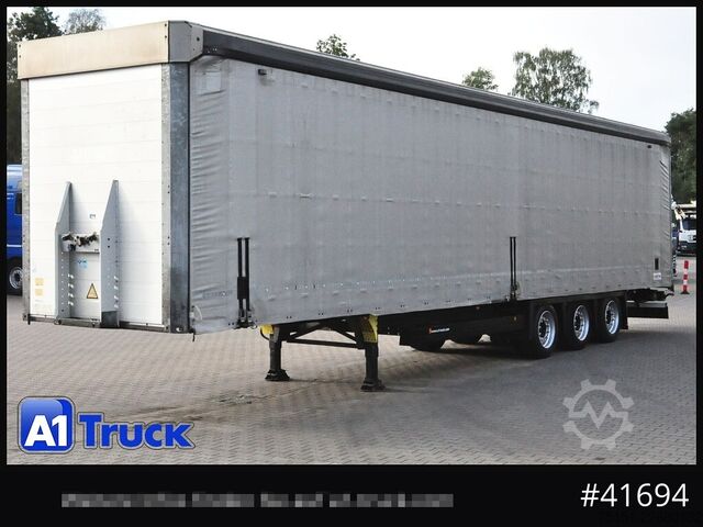Auflieger mit Pritsche & Plane SCHMITZ Speed Curtain, Lift 455/40 R 22.5, Hubdach,