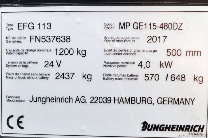 Gabelstapler Jungheinrich EFG 113