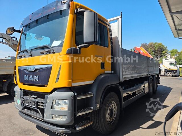 LKW mit Pritsche (offen) MAN TGS 33.440 / 6X4 / Man+Ret / 19m Kran Palfinger