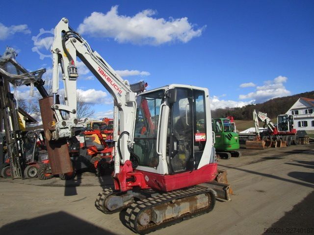 Minibagger Takeuchi TB 228 -POWERTILT + Schnellwechsler +3 Löffel