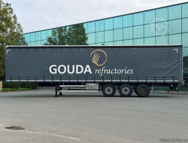Open semitrailer with tarp GROENEWEGEN DRO-14-27 GALVANISED CHASSIS DISC BRAKES SLIDING