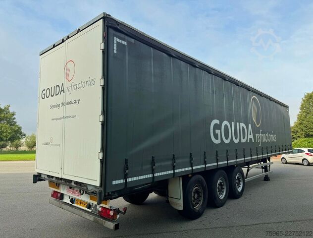Open semitrailer with tarp GROENEWEGEN DRO-14-27 GALVANISED CHASSIS DISC BRAKES SLIDING
