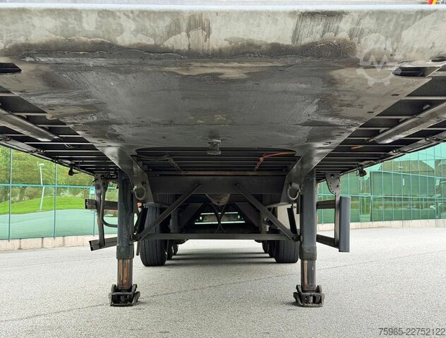 Open semitrailer with tarp GROENEWEGEN DRO-14-27 GALVANISED CHASSIS DISC BRAKES SLIDING