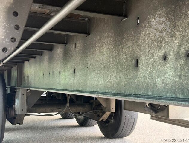 Open semitrailer with tarp GROENEWEGEN DRO-14-27 GALVANISED CHASSIS DISC BRAKES SLIDING