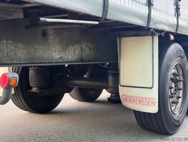 Open semitrailer with tarp GROENEWEGEN DRO-14-27 GALVANISED CHASSIS DISC BRAKES SLIDING