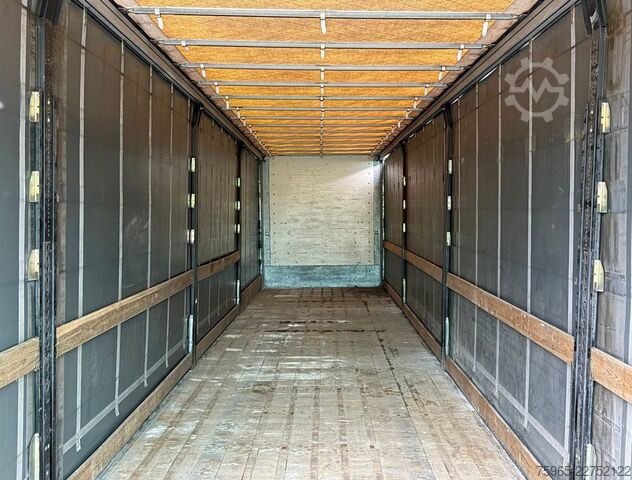 Open semitrailer with tarp GROENEWEGEN DRO-14-27 GALVANISED CHASSIS DISC BRAKES SLIDING