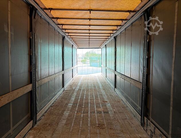 Open semitrailer with tarp GROENEWEGEN DRO-14-27 GALVANISED CHASSIS DISC BRAKES SLIDING