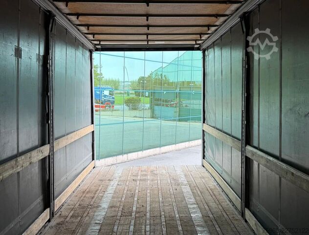 Open semitrailer with tarp GROENEWEGEN DRO-14-27 GALVANISED CHASSIS DISC BRAKES SLIDING