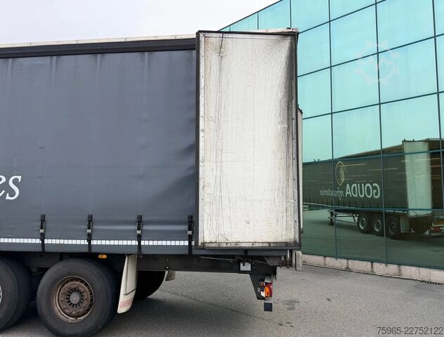 Open semitrailer with tarp GROENEWEGEN DRO-14-27 GALVANISED CHASSIS DISC BRAKES SLIDING