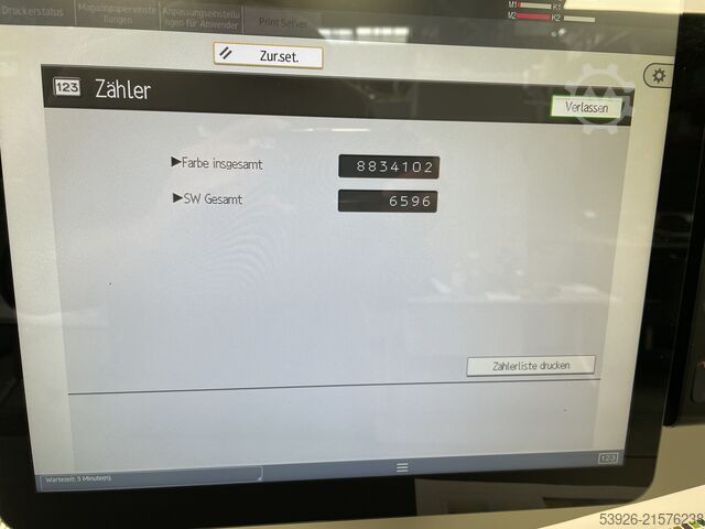 Digitaldruckmaschine Ricoh Pro C9210 incl. Fiery, stacker Vacuum Feed