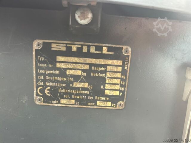 Electric 4-wheel forklift Still R60 50/ Containerfähig/ Freihub / 3+4Ventil/ 80% B