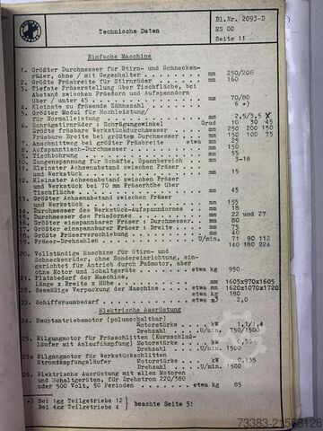 Zahnrad-Abwälzfräsmaschine Pfauter RS 00